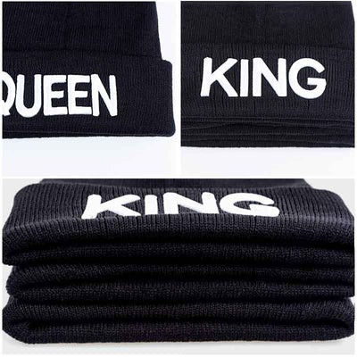 Vintage Queen And King Beanie