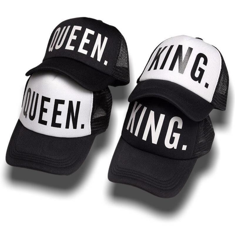 Vintage King Queen Couple Cap