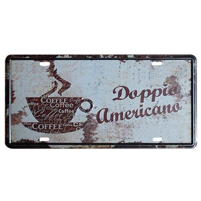 Vintage Metal Coffee Plate