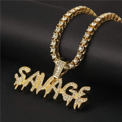 Vintage Bling Bling Rap Necklace