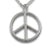 Vintage Peace And Love Silver Necklace