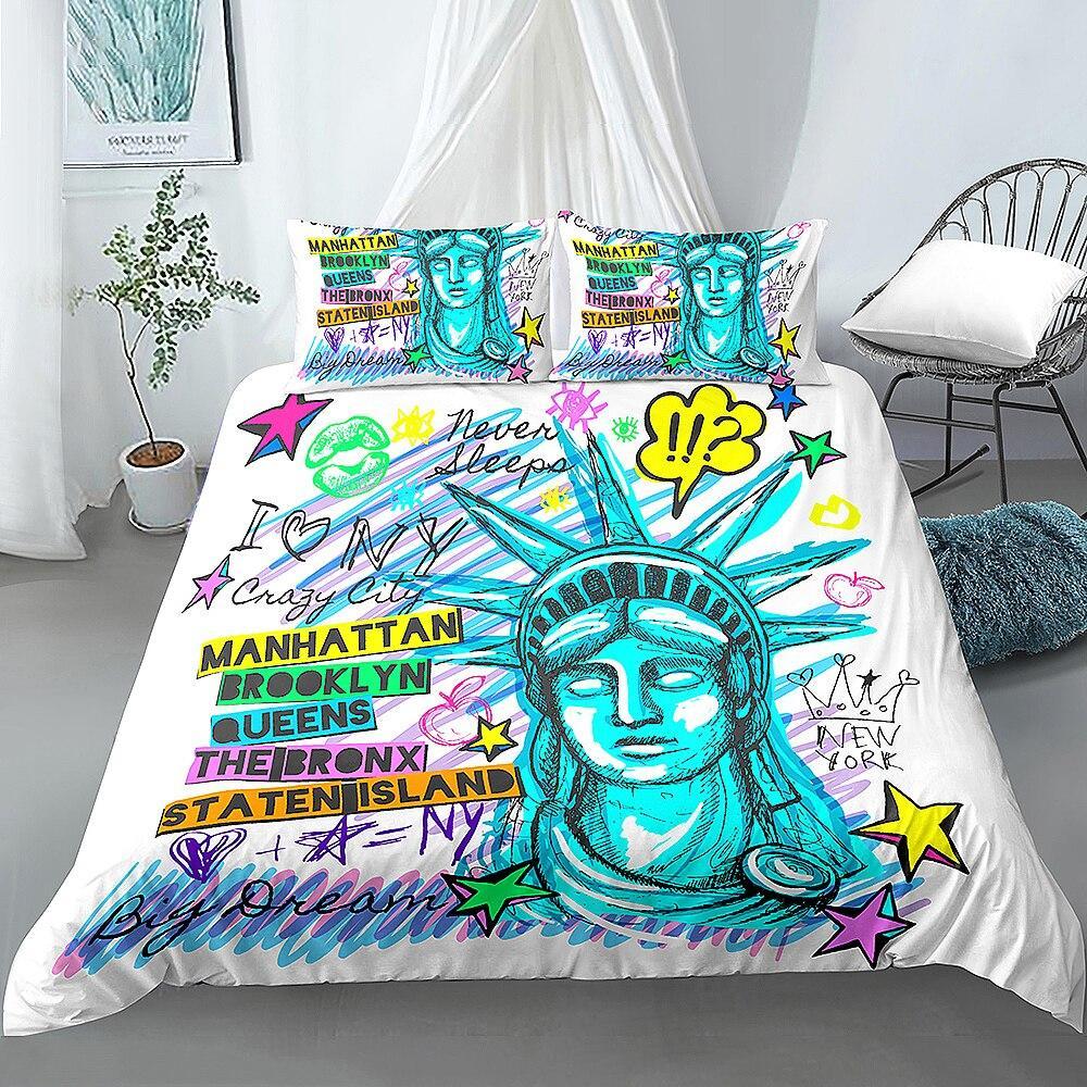 New York Teen Boy Vintage Duvet Cover