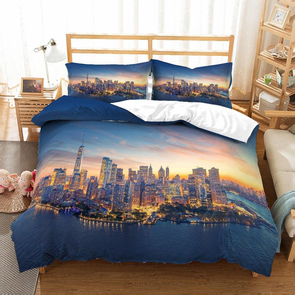 Vintage Building New York Duvet Cover