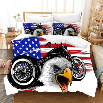 Vintage American Flag Bed Set