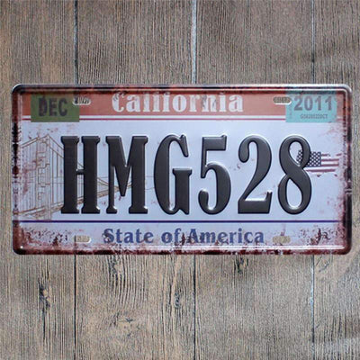 California Vintage Plate