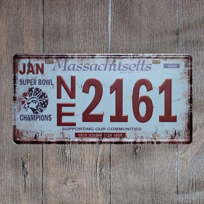 Massachusetts Vintage Plate