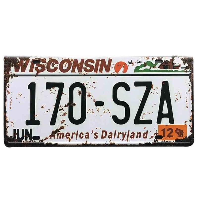 Wisconsin Vintage Plate
