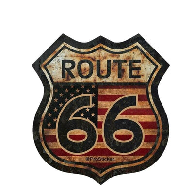 Vintage Route 66 Bumper Stickers