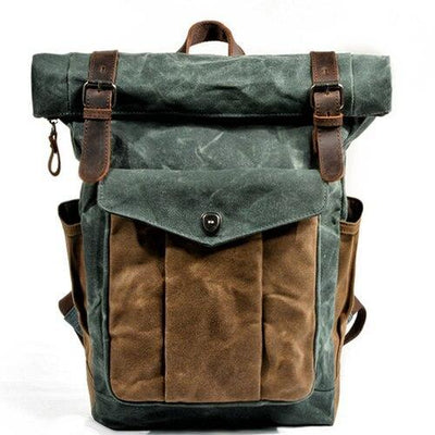 Vintage Brown Leather Backpack