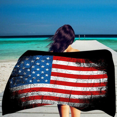 Vintage American Flag Beach Towel