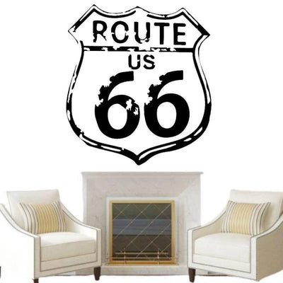 Vintage Route 66 Wall Stickers