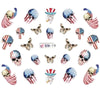 Vintage American Flag Nail Stickers