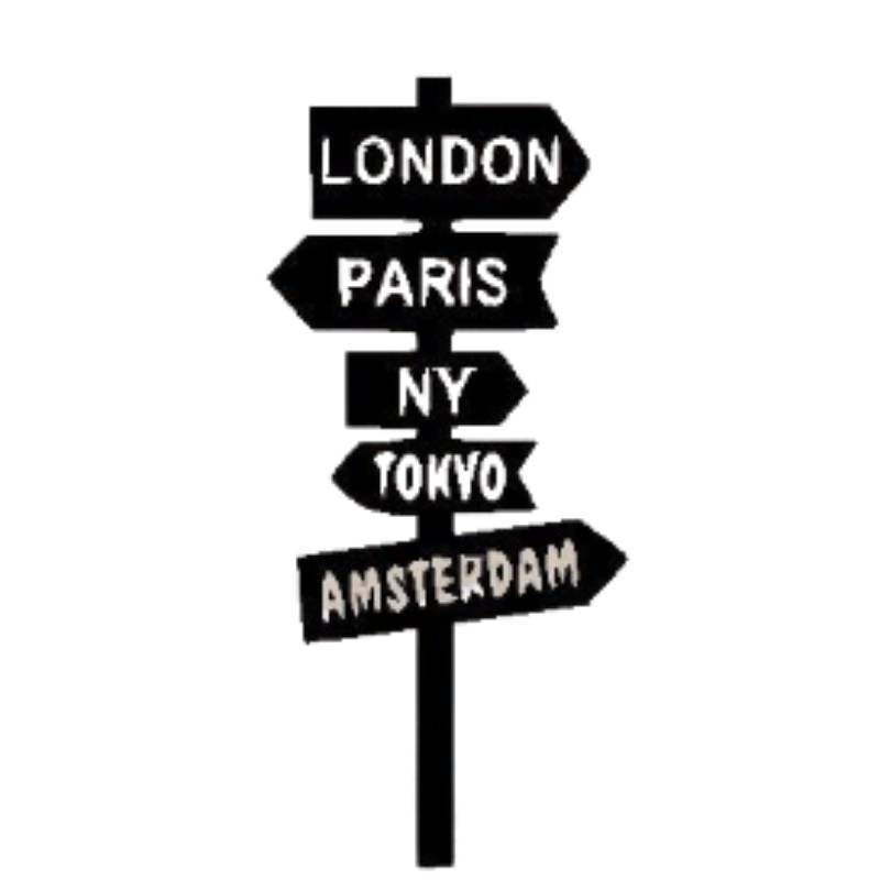 Vintage Paris New York London Stickers