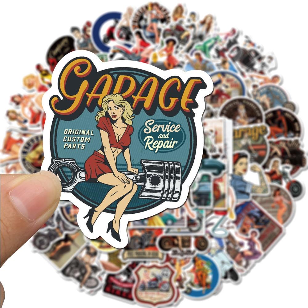 50s Vintage Pin Up Stickers