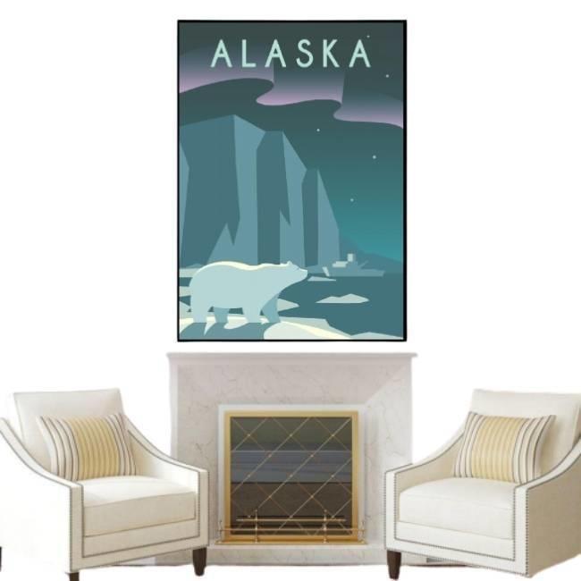 Vintage Alaska Canvas Print