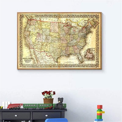 Vintage United States Map Chalkboard