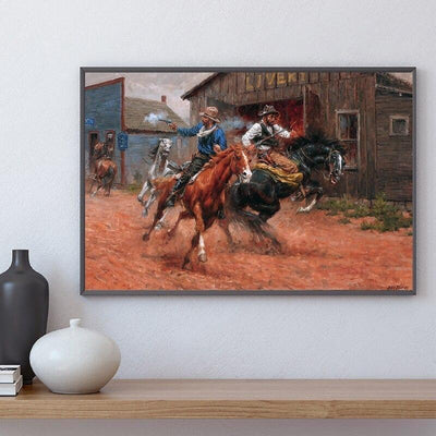 Vintage Western Cowboy Canvas Print