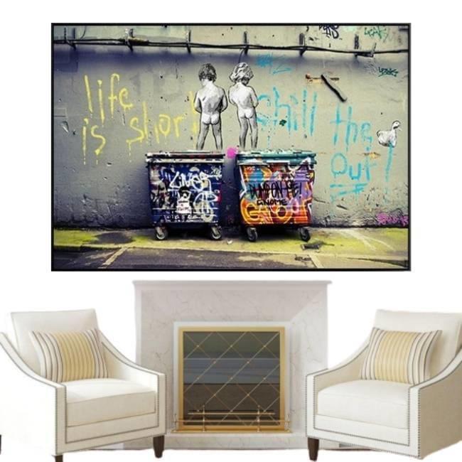 Vintage Graffiti Canvas Print