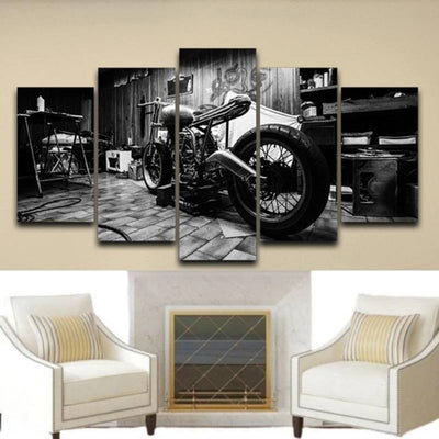 Vintage Metal Motorcycle Canvas Print