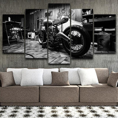 Vintage Metal Motorcycle Canvas Print