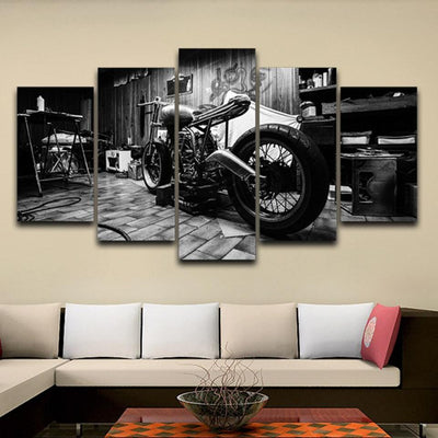 Vintage Metal Motorcycle Canvas Print