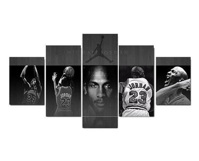 Vintage Michael Jordan Black And White Canvas Print
