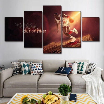 Vintage Michael Jordan Black And White Canvas Print
