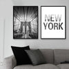 Vintage Canvas Print New York Manhattan Bridge