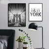 Vintage Canvas Print New York Manhattan Bridge