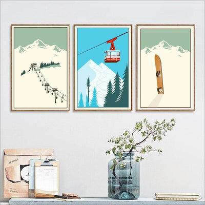 Vintage Ski Canvas Print