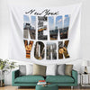 Vintage Tapestry Wall Poster New York